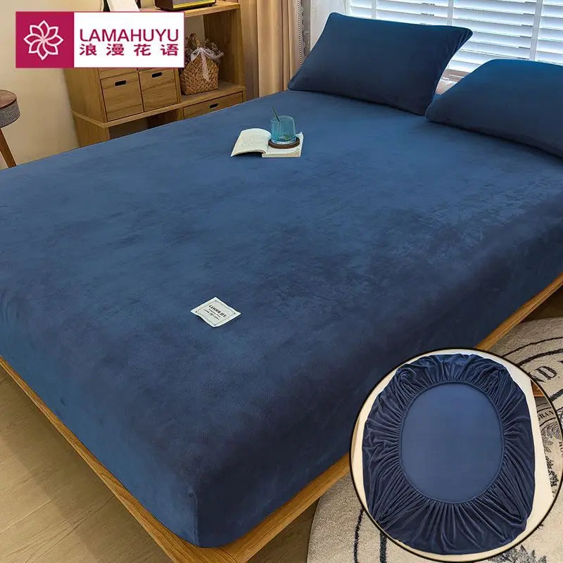 Coral Fleece Fitted Sheet – Cozy Comfort and Luxury for Winter Nights